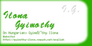 ilona gyimothy business card